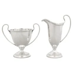 1940s Sterling Silver Cream & Sugar Set - A Pair 17 1940s Sterling Silver Cream & Sugar Set - A Pair -Lenox Shop 1940s sterling silver cream and sugar set a pair 3664