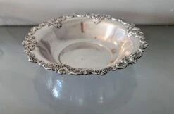 1940s Wallace Baroque Silverplate #200 Large Serving Bowl -Lenox Shop 1940s wallace baroque silverplate 200 large serving bowl 8316