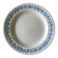 1950s Wedgwood Embossed Queensware Lavender On Cream Chop Plate