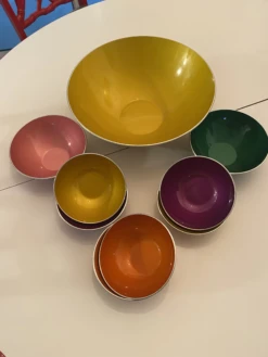 1960s Bjorn Engo EmALox Anodized Aluminum Salad Set- 9 Pieces -Lenox Shop 1960s bjorn engo emalox anodized aluminum salad set 9 pieces 4690