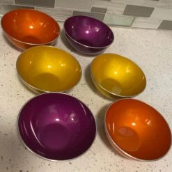 1960s Bjorn Engo EmALox Anodized Aluminum Salad Set- 9 Pieces -Lenox Shop 1960s bjorn engo emalox anodized aluminum salad set 9 pieces 8265