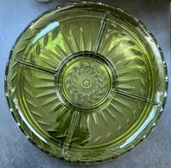 1960s Indiana Glass Green Party Platter 11 1960s Indiana Glass Green Party Platter -Lenox Shop 1960s indiana glass green party platter 6980
