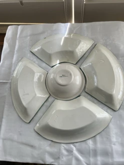 1960s Italian Ceramic Lazy Susan Made In Italy With Turntable Base- 6 Pieces -Lenox Shop 1960s italian ceramic lazy susan made in italy with turntable base 6 pieces 7888