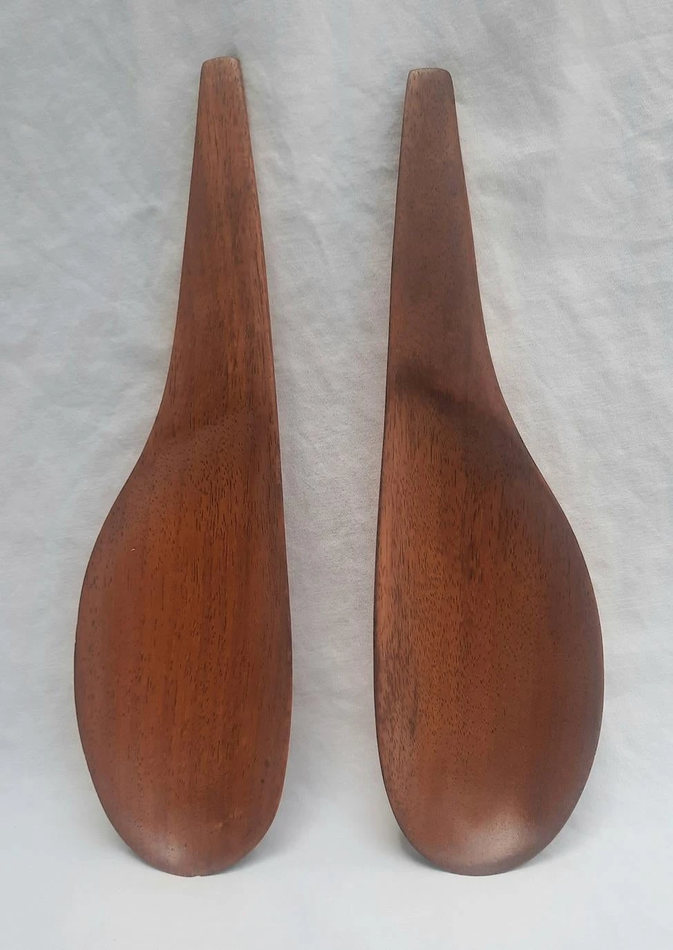 1960s Monkey Pod Wood Salad Servers- A Pair 12 1960s Monkey Pod Wood Salad Servers- A Pair - Image 10