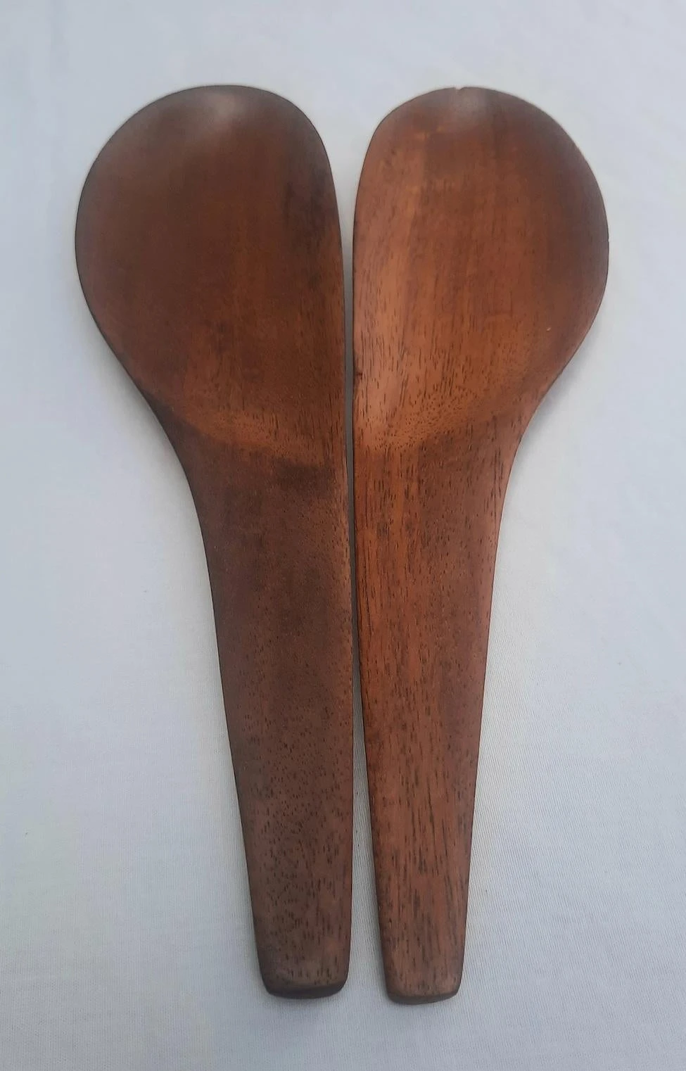 1960s Monkey Pod Wood Salad Servers- A Pair 4 1960s Monkey Pod Wood Salad Servers- A Pair - Image 2