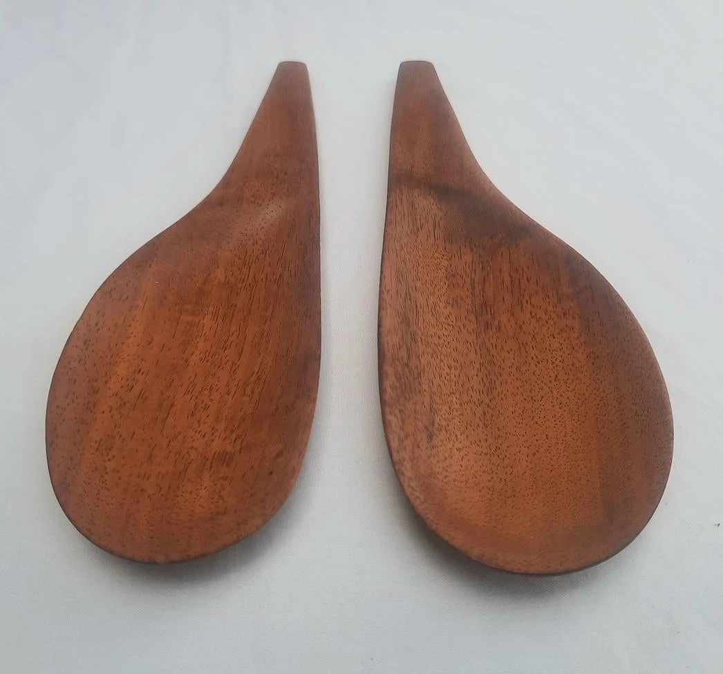 1960s Monkey Pod Wood Salad Servers- A Pair 10 1960s Monkey Pod Wood Salad Servers- A Pair - Image 8
