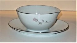 1960s Noritake Pasadena Rose Fine China Gravy Boat With Attached Underplate, #6311 -Lenox Shop 1960s noritake pasadena rose fine china gravy boat with attached underplate 6311 3517