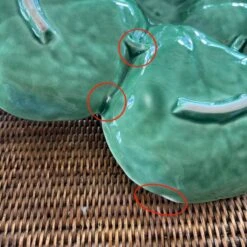 1960s Rare Bordallo Pinheiro Sample Cabbage And Fruits Majolica Platter In Barbott Earthenware With 5 Compartments -Lenox Shop 1960s rare bordallo pinheiro sample cabbage and fruits majolica platter in barbott earthenware with 5 compartments 8349