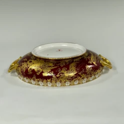 1960s Royal Crown Derby Bone China Paradise Maroon Oval Covered Vegetable Dish -Lenox Shop 1960s royal crown derby bone china paradise maroon oval covered vegetable dish 3767