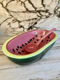 1960s Watermelon Bowl & Ladle Set- 2 Pieces -Lenox Shop 1960s watermelon bowl and ladle set 2 pieces 7670