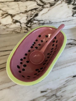 1960s Watermelon Bowl & Ladle Set- 2 Pieces -Lenox Shop 1960s watermelon bowl and ladle set 2 pieces 8792