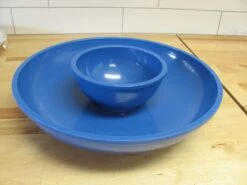 1970s Gunnar Cryen For Dansk Blue Plastic Veggie And Dip Set- 2 Pieces -Lenox Shop 1970s gunnar cryen for dansk blue plastic veggie and dip set 2 pieces 0948
