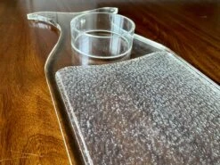 1970s Lucite Platter Tray With Attached Bowl -Lenox Shop 1970s lucite platter tray with attached bowl 0215