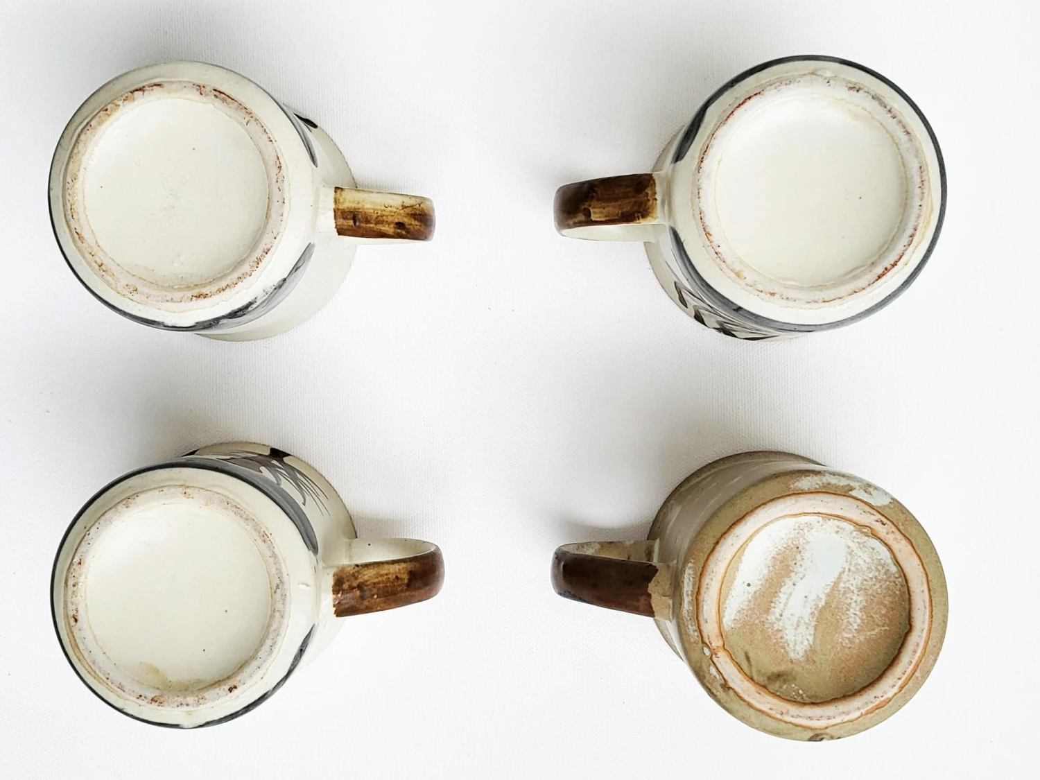 1970s Vintage Stoneware Coffee Cups- Set Of 4 12 1970s Vintage Stoneware Coffee Cups- Set Of 4 - Image 10