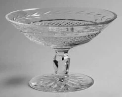1970s Waterford Vintage Cut Crystal Compote - Glandore Pattern -Lenox Shop 1970s waterford vintage cut crystal compote glandore pattern 7041
