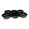 1980s Arcoroc France Octagonal Black Glass Serving Bowls Set 6 2 1980s Arcoroc France Octagonal Black Glass Serving Bowls Set 6 -Lenox Shop 1980s arcoroc france octagonal black glass serving bowls set 6 7795