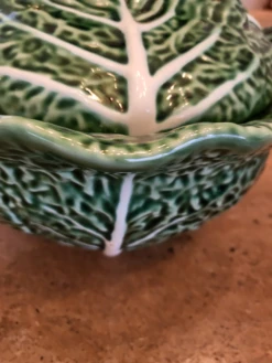 1980s Bordallo Pinheiro Majolica Cabbage Soup Tureen -Lenox Shop 1980s bordallo pinheiro majolica cabbage soup tureen 1718
