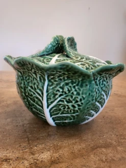 1980s Bordallo Pinheiro Majolica Cabbage Soup Tureen -Lenox Shop 1980s bordallo pinheiro majolica cabbage soup tureen 6509