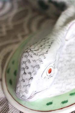 1980s Handpainted Ceramic Rabbit Casserole Dish -Lenox Shop 1980s handpainted ceramic rabbit casserole dish 3981