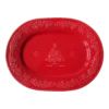 1990s Bordallo Pinheiro Poinsettia Christmas Gloss Red Oval Serving Platter -Lenox Shop 1990s bordallo pinheiro poinsettia christmas gloss red oval serving platter 3133