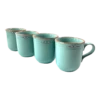 1990s Noritake Boulder Ridge Turquoise Aztec Coffee Mugs- Set Of 4 -Lenox Shop 1990s noritake boulder ridge turquoise aztec coffee mugs set of 4 0988