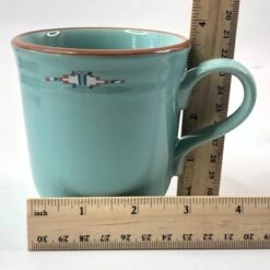 1990s Noritake Boulder Ridge Turquoise Aztec Coffee Mugs- Set Of 4 20 1990s Noritake Boulder Ridge Turquoise Aztec Coffee Mugs- Set Of 4 -Lenox Shop 1990s noritake boulder ridge turquoise aztec coffee mugs set of 4 3016