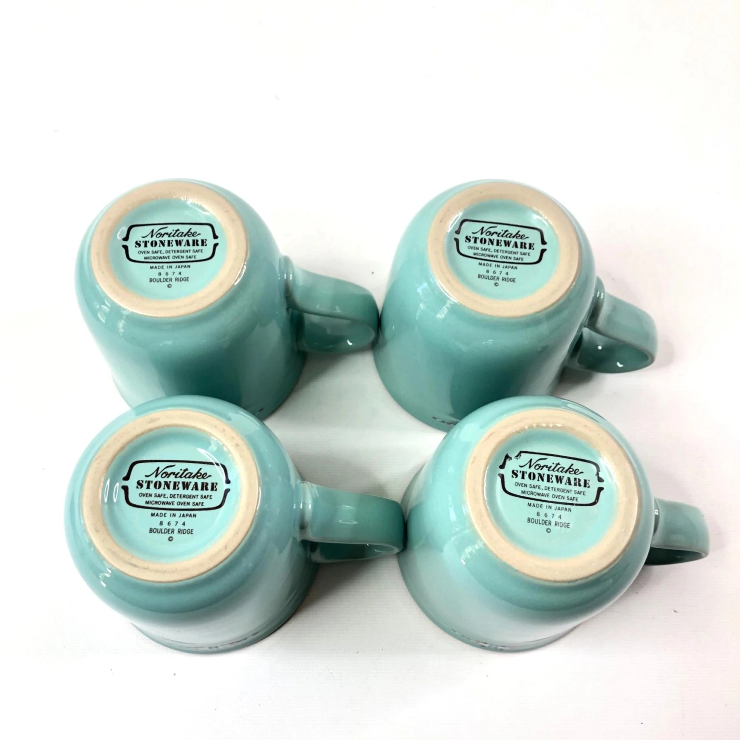 1990s Noritake Boulder Ridge Turquoise Aztec Coffee Mugs- Set Of 4 7 1990s Noritake Boulder Ridge Turquoise Aztec Coffee Mugs- Set Of 4 - Image 5