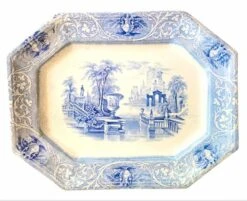 19th C. English "Medici" Transferware Platter -Lenox Shop 19th c english medici transferware platter 2601