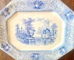19th C. English "Medici" Transferware Platter -Lenox Shop 19th c english medici transferware platter 3201
