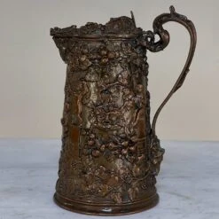 19th Century French Renaissance Revival Ceremonial Wine Goblets, Pitcher & Platter Set- 4 Pieces -Lenox Shop 19th century french renaissance revival ceremonial wine goblets pitcher and platter set 4 pieces 1361