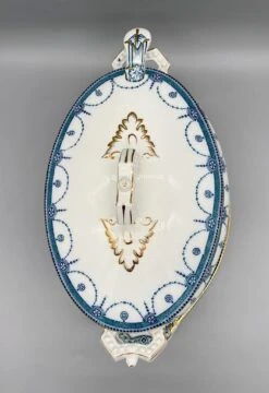 20th Century English Wood And Sons Blue And White Tureen With Ladle And Underplate- Venice Pattern -Lenox Shop 20th century english wood and sons blue and white tureen with ladle and underplate venice pattern 3121