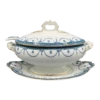 20th Century English Wood And Sons Blue And White Tureen With Ladle And Underplate- Venice Pattern 1 20th Century English Wood And Sons Blue And White Tureen With Ladle And Underplate- Venice Pattern -Lenox Shop 20th century english wood and sons blue and white tureen with ladle and underplate venice pattern 5458