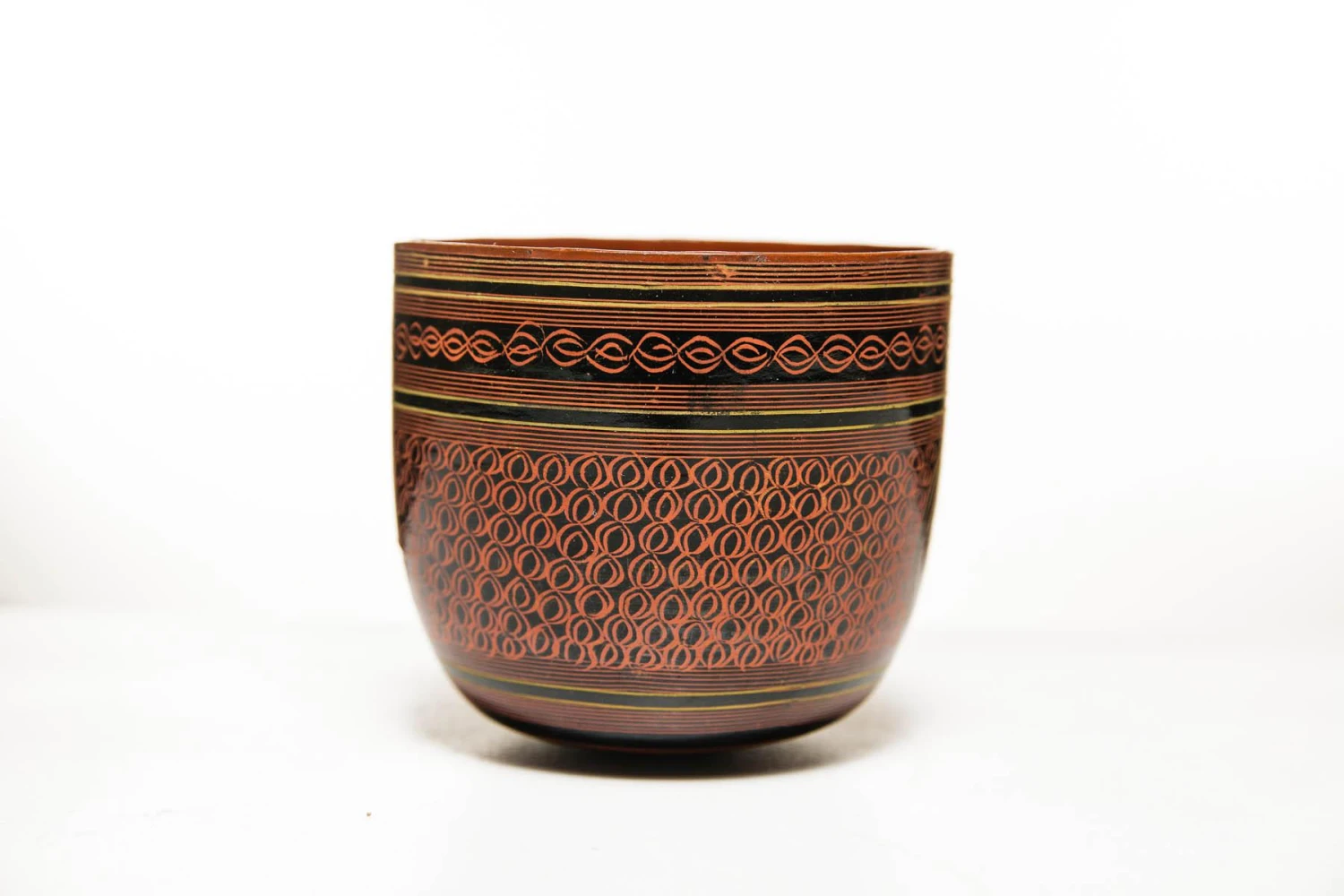 20th Century Vintage Collector-Grade Burmese Parrot Lacquerware Cup 5 20th Century Vintage Collector-Grade Burmese Parrot Lacquerware Cup - Image 3