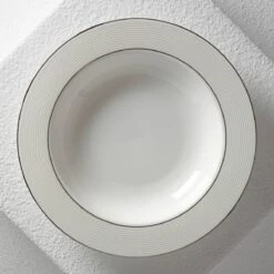 Lenox Opal Innocence Stripe Rimmed Bowl 9 Lenox Opal Innocence Stripe Rimmed Bowl -Lenox Shop 806497 w1