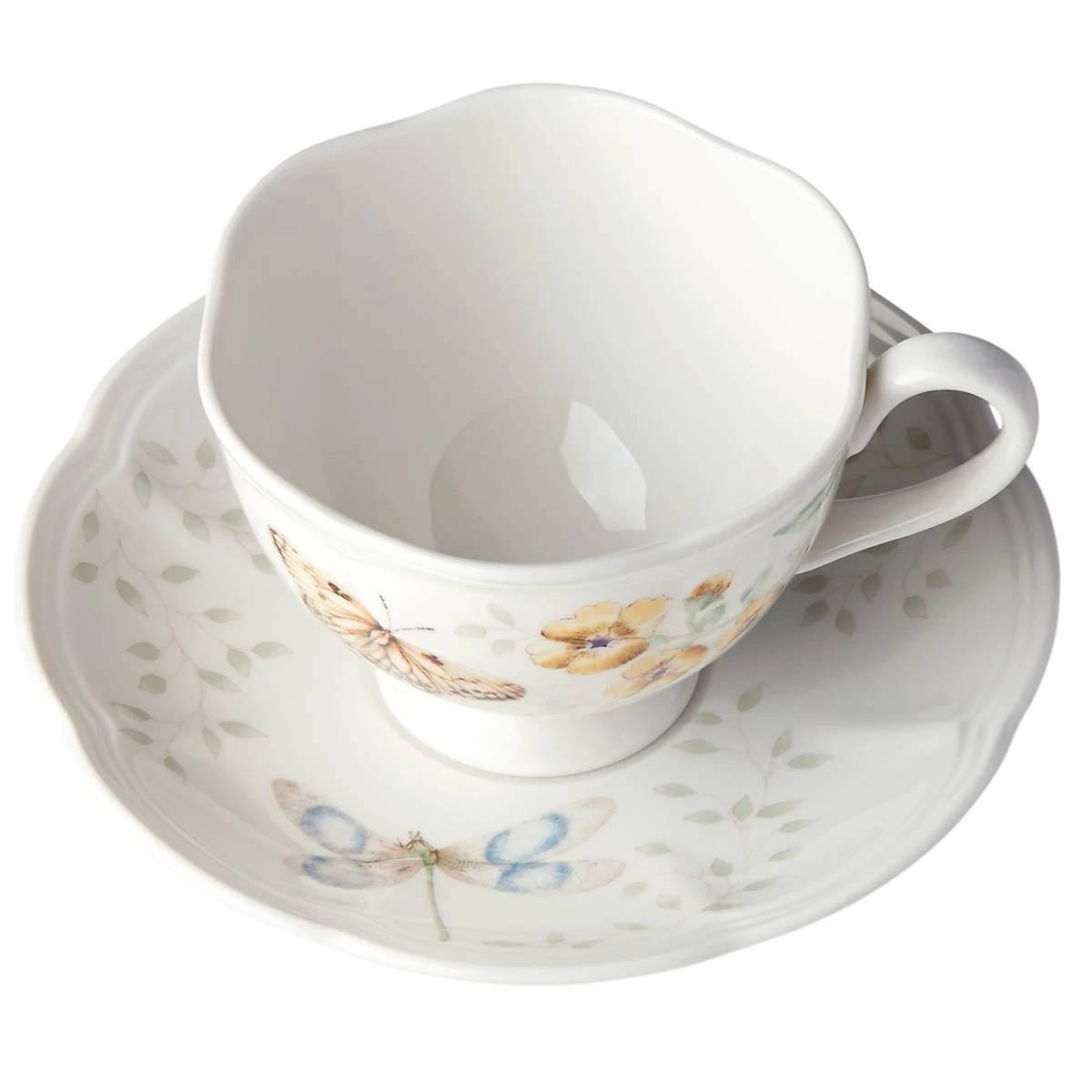 Lenox Butterfly Meadow Fritillary Cup And Saucer 4 Lenox Butterfly Meadow Fritillary Cup And Saucer - Image 2