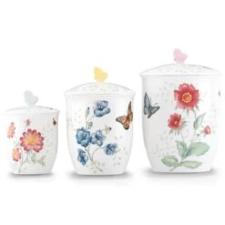 Lenox Butterfly Meadow 3-Piece Canister Set 9 Lenox Butterfly Meadow 3-Piece Canister Set -Lenox Shop 813478 wHR