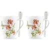 Lenox Butterfly Meadow Mugs With Spoons, Set Of 2 -Lenox Shop 833960 wHR