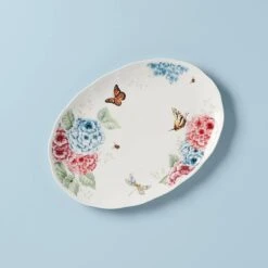 Lenox Butterfly Meadow Hydrangea 16" Oval Platter