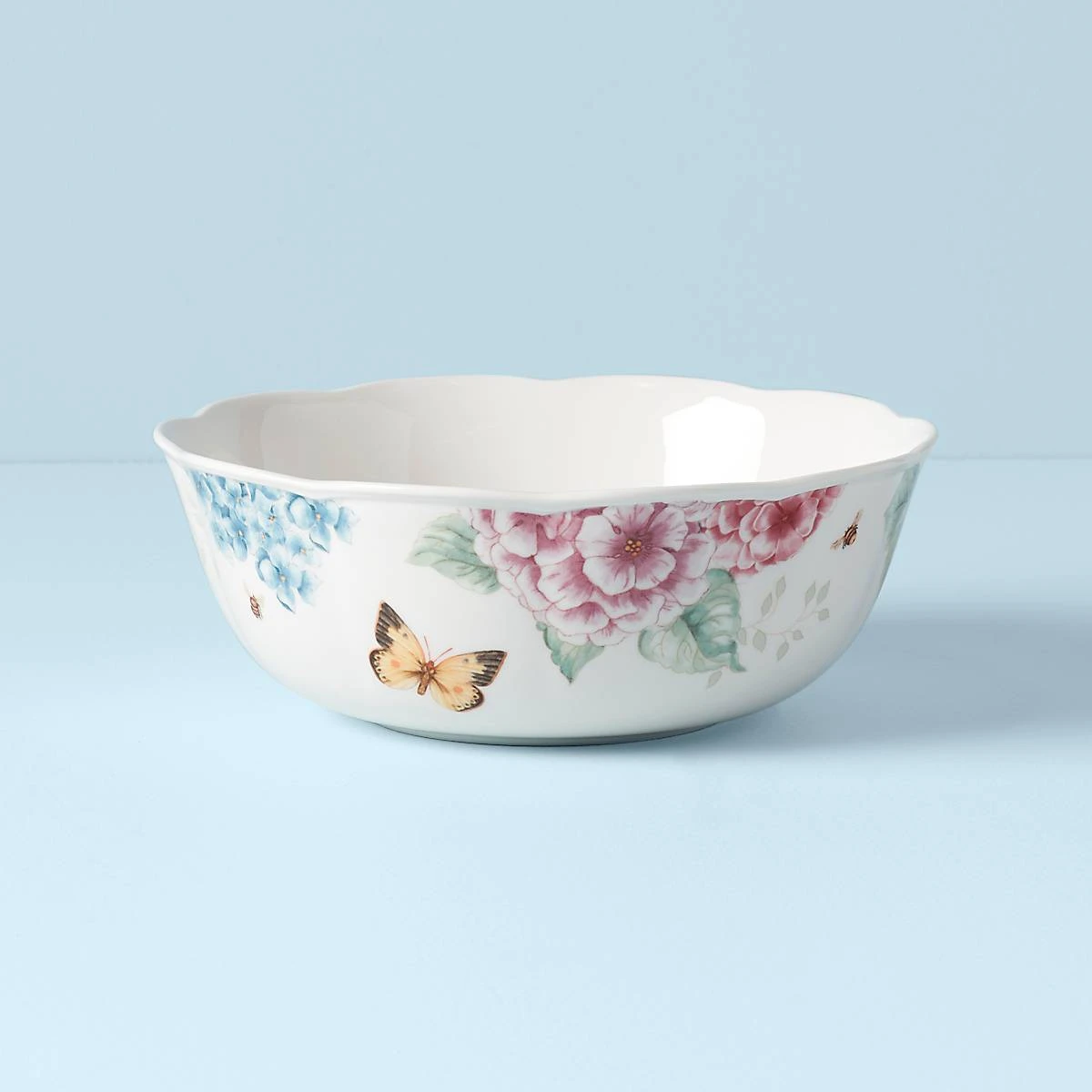 Lenox Butterfly Meadow Hydrangea Large Serve Bowl 4 Lenox Butterfly Meadow Hydrangea Large Serve Bowl - Image 2