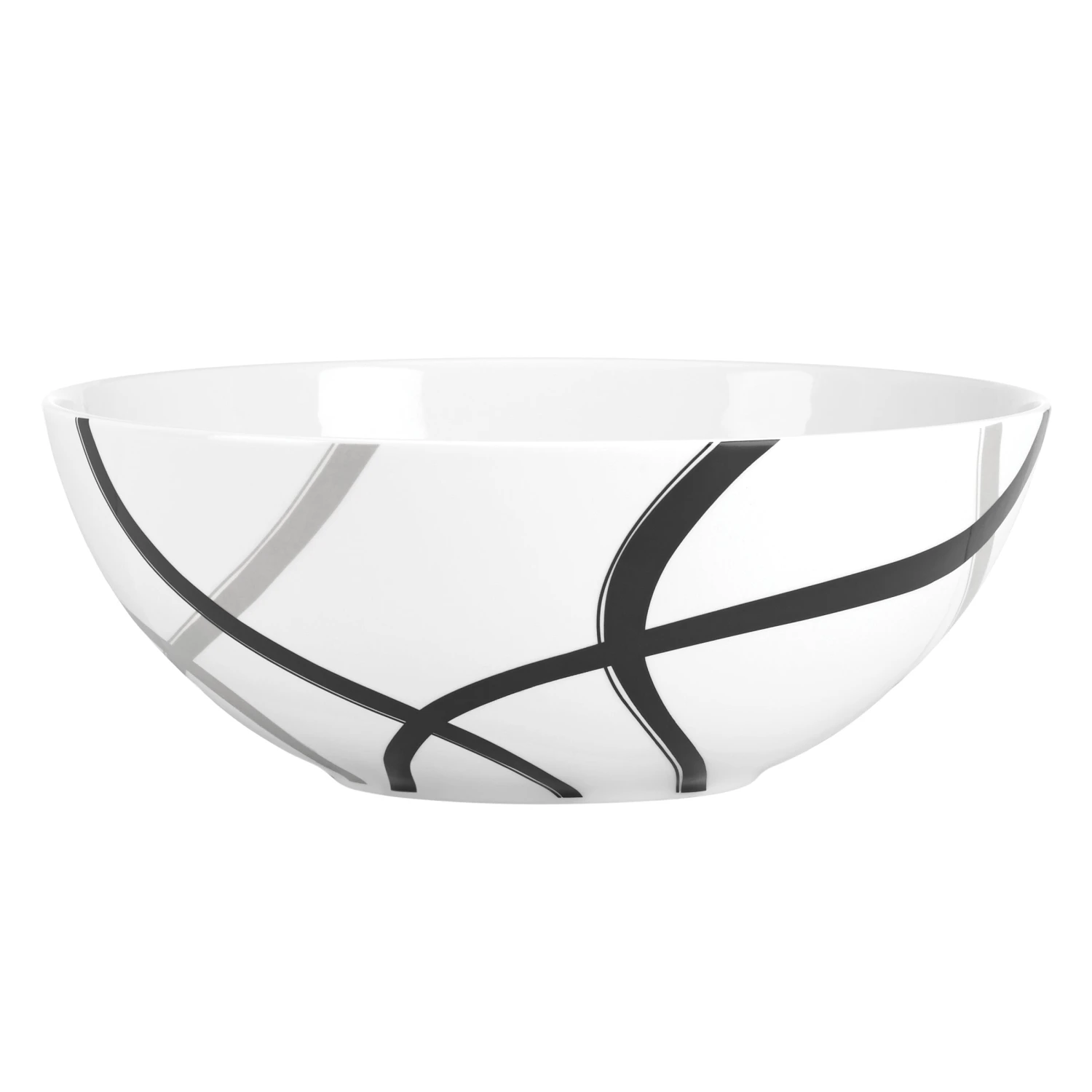 Lenox Vibe Black & Grey Medium Serving Bowl 3 Lenox Vibe Black & Grey Medium Serving Bowl