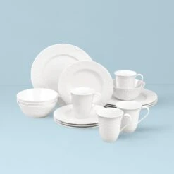 Lenox Opal Innocence Carved 16-Piece Dinnerware Set