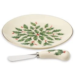 Lenox Hosting The Holidays Cheese Plate & Knife Set -Lenox Shop 863652 wHR 62398150 c2cd 460a a2fa 0ebd0a0393dc