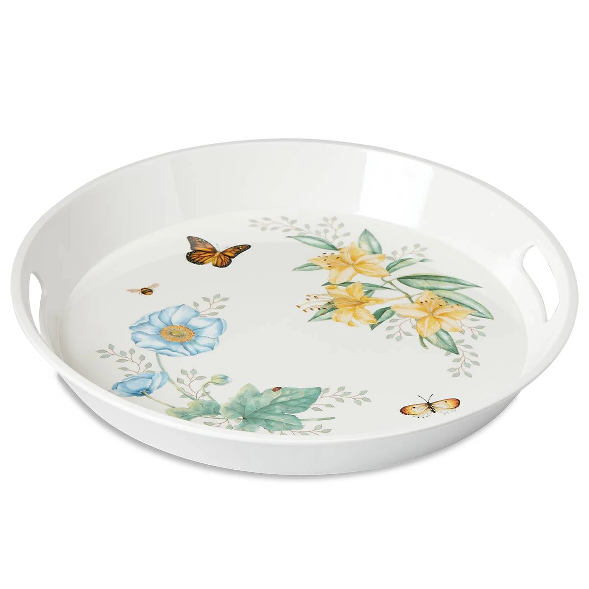 Lenox Butterfly Meadow Melamine Round Tray 4 Lenox Butterfly Meadow Melamine Round Tray - Image 2
