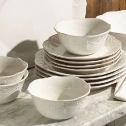 Lenox French Perle White 12-Piece Dinnerware Set -Lenox Shop 868103 w1 c333c8d1 1363 4967 9a20 2d73f81048ce