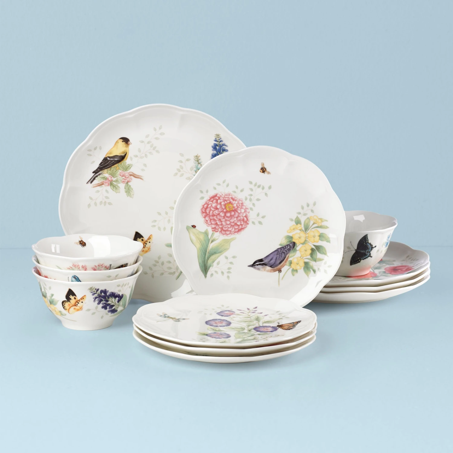 Lenox Butterfly Meadow Flutter 12-Piece Dinnerware Set 3 Lenox Butterfly Meadow Flutter 12-Piece Dinnerware Set