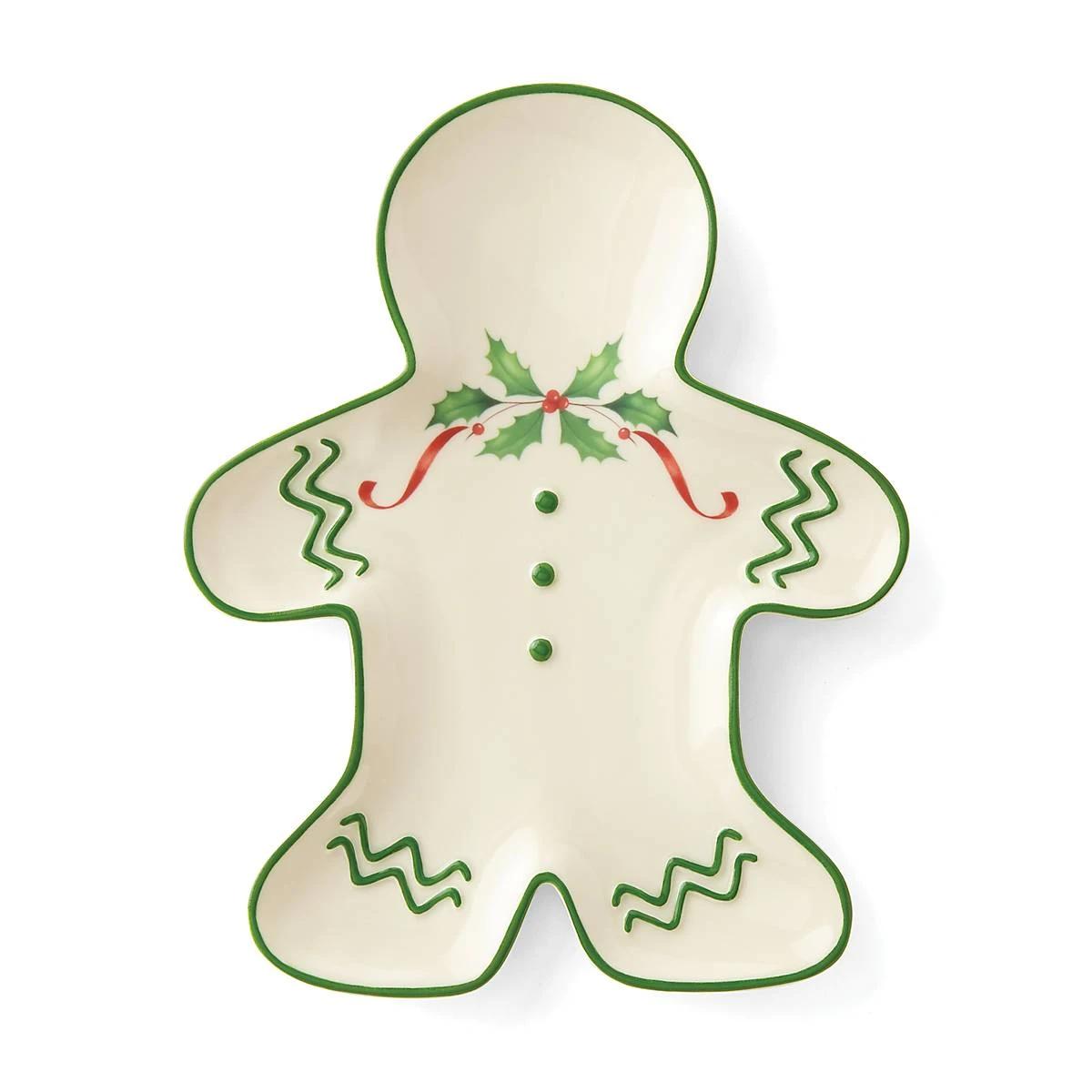 Lenox Holiday Gingerbread Man Accent Plate 4 Lenox Holiday Gingerbread Man Accent Plate - Image 2