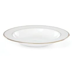 Lenox Opal Innocence Stripe Rimmed Bowl 11 Lenox Opal Innocence Stripe Rimmed Bowl -Lenox Shop 887819 wHR