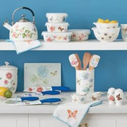 Lenox Butterfly Meadow 4-Piece Utensil Holder Set 9 Lenox Butterfly Meadow 4-Piece Utensil Holder Set -Lenox Shop 888087 w1