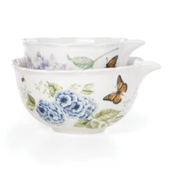 Lenox Butterfly Meadow 2-Piece Nesting Bowl Set -Lenox Shop 888261 w2