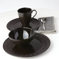 Lenox Chelse Muse Fleur Matte Black 4-Piece Bowl Set -Lenox Shop 888917 w2 a1d873f7 61e8 41f2 ba1c 3eeafd452f25